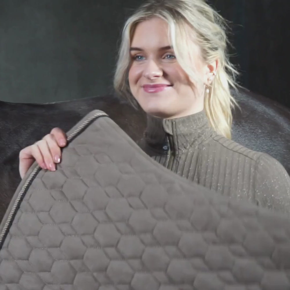 
                  
                    Load and play video in Gallery viewer, Performance Saddle Pad - Taupe
                  
                